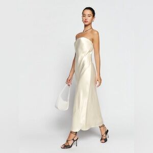 Reformation Joana Silk Slip Dress